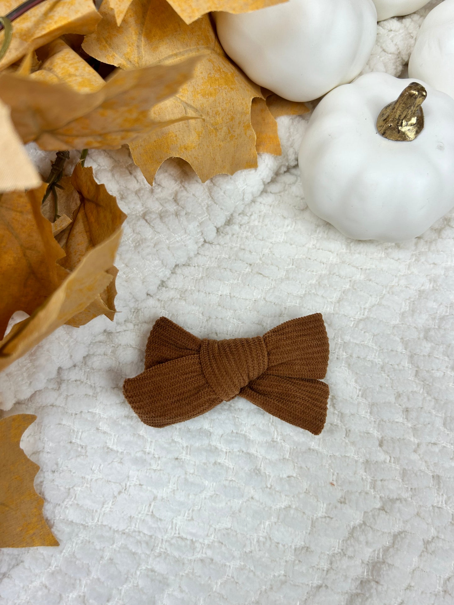 Pumpkin latte hair bow