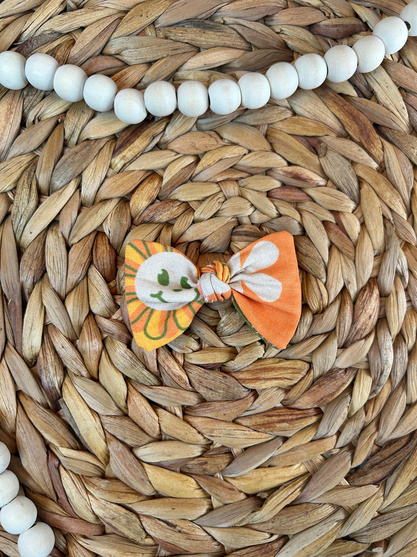 Square Flower Hair Bow