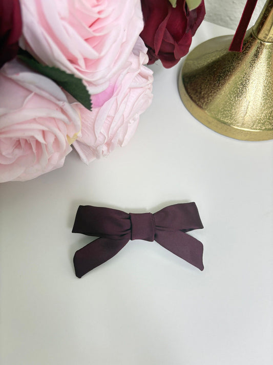 Burgundy Hair Bow
